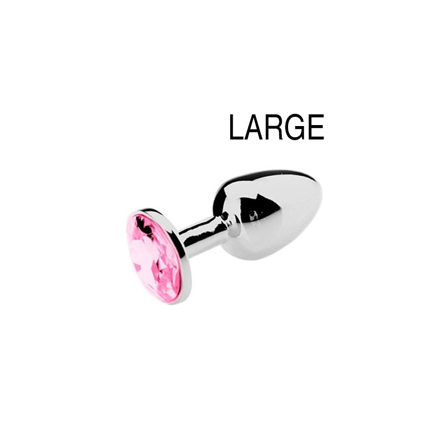 Plug Bijou Strass Rose - LARGE 8 x 4cm Plug Bijou Strass Rose - LARGE 8 x 4cm