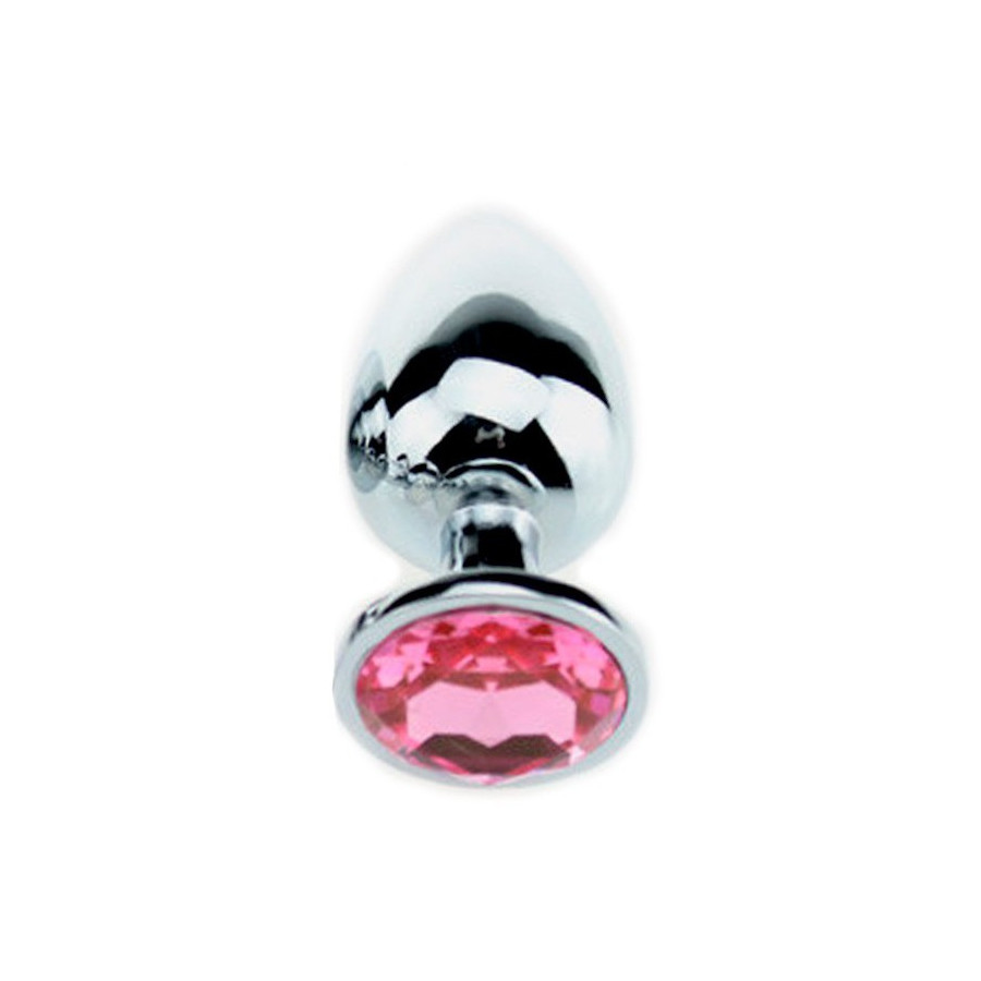 Plug Bijou Strass Rose - LARGE 8 x 4cm