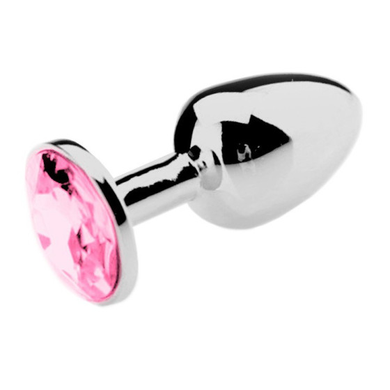 Plug Bijou Strass Rose - LARGE 8 x 4cm