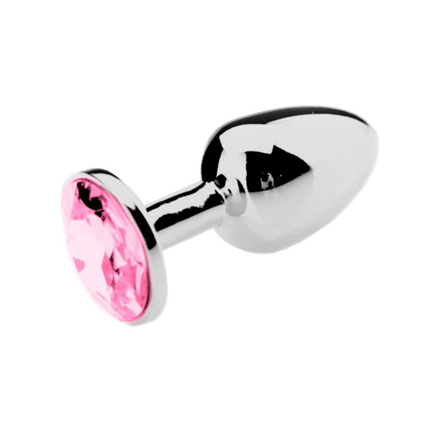 Plug Bijou Strass Rose - LARGE 8 x 4cm
