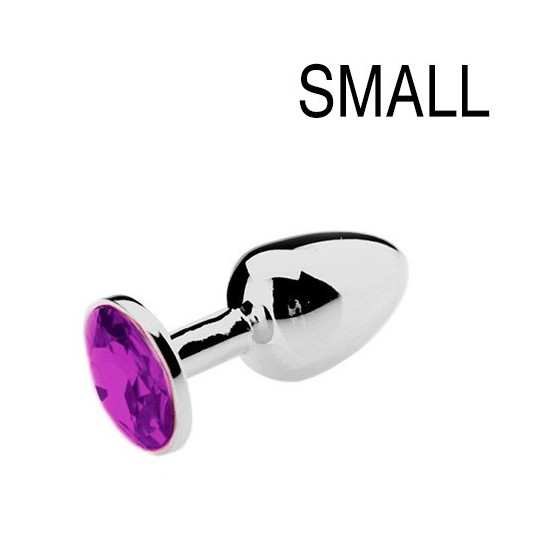 Plug Bijou Strass Violet - SMALL 6.5 x 2.7cm