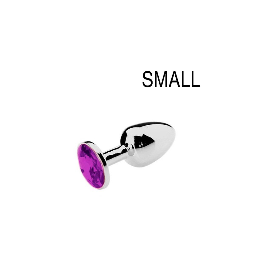 Plug Bijou Strass Violet - SMALL 6.5 x 2.7cm