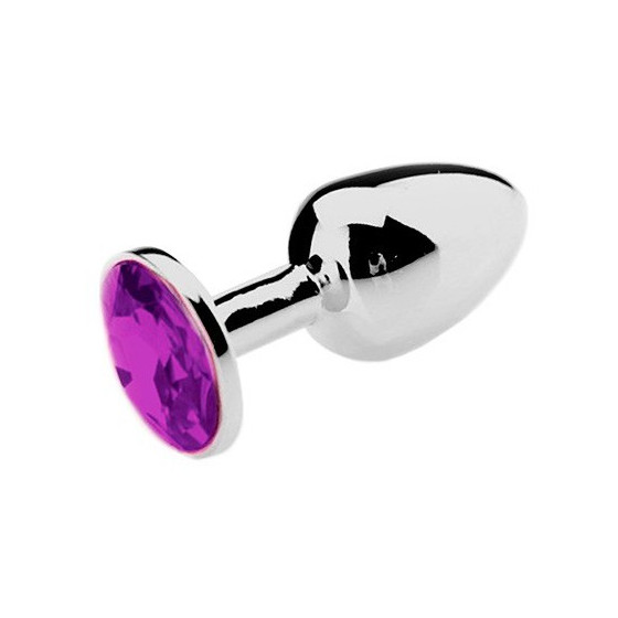 Plug Bijou Strass Violet - SMALL 6.5 x 2.7cm