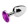 Plug Bijou Strass Violet - SMALL 6.5 x 2.7cm
