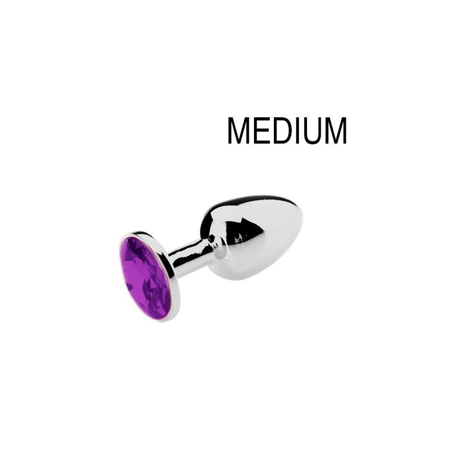 Plug Bijou Strass Violet - MEDIUM 7 x 3.4cm