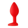 Plug Bijou Anal Silicone Heart Rouge 6 x 2.8 cm