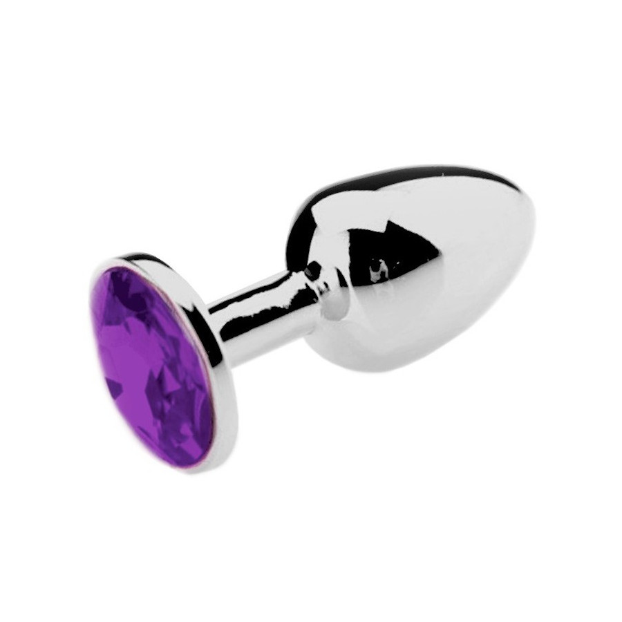 Plug Bijou Strass Violet - LARGE 8 x 4cm