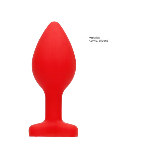 Plug Bijou Anal Silicone Heart Rouge 6 x 2.8 cm