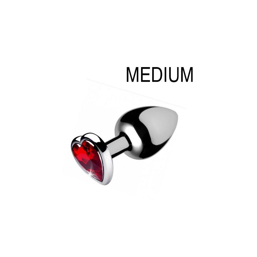 Plug bijou Heart Gem Rouge 7 x 3.4 cm