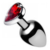 Plug bijou Heart Gem Rouge 7 x 3.4 cm