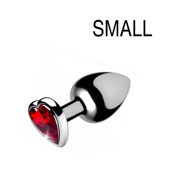 Plug bijou Heart Gem Rouge 6.5 x 2.7 cm