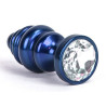 Bijou anal Alloy 6.5 x 3 cm Bleu
