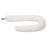 Plug avec queue Fourrure 7 x 3.4 cm Blanc