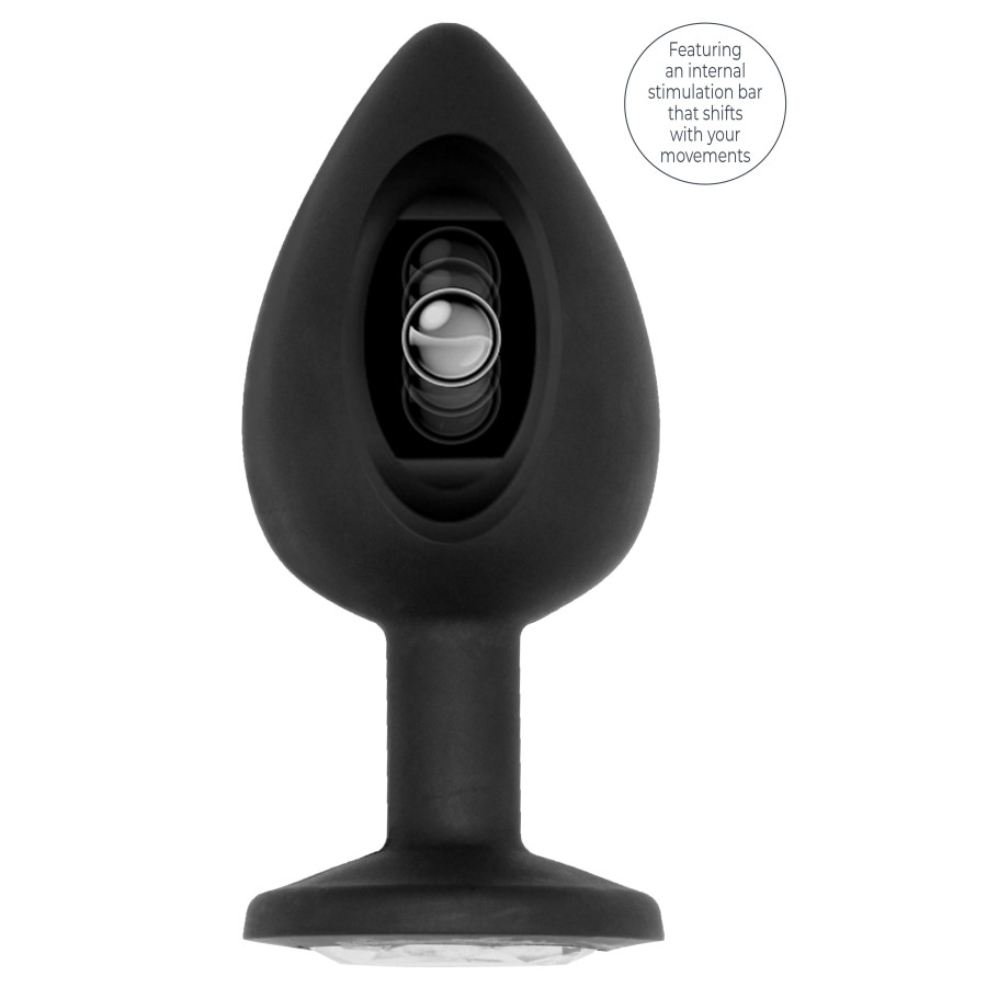 Plug anal silicone SELF MOTION 8 x 4 cm noir