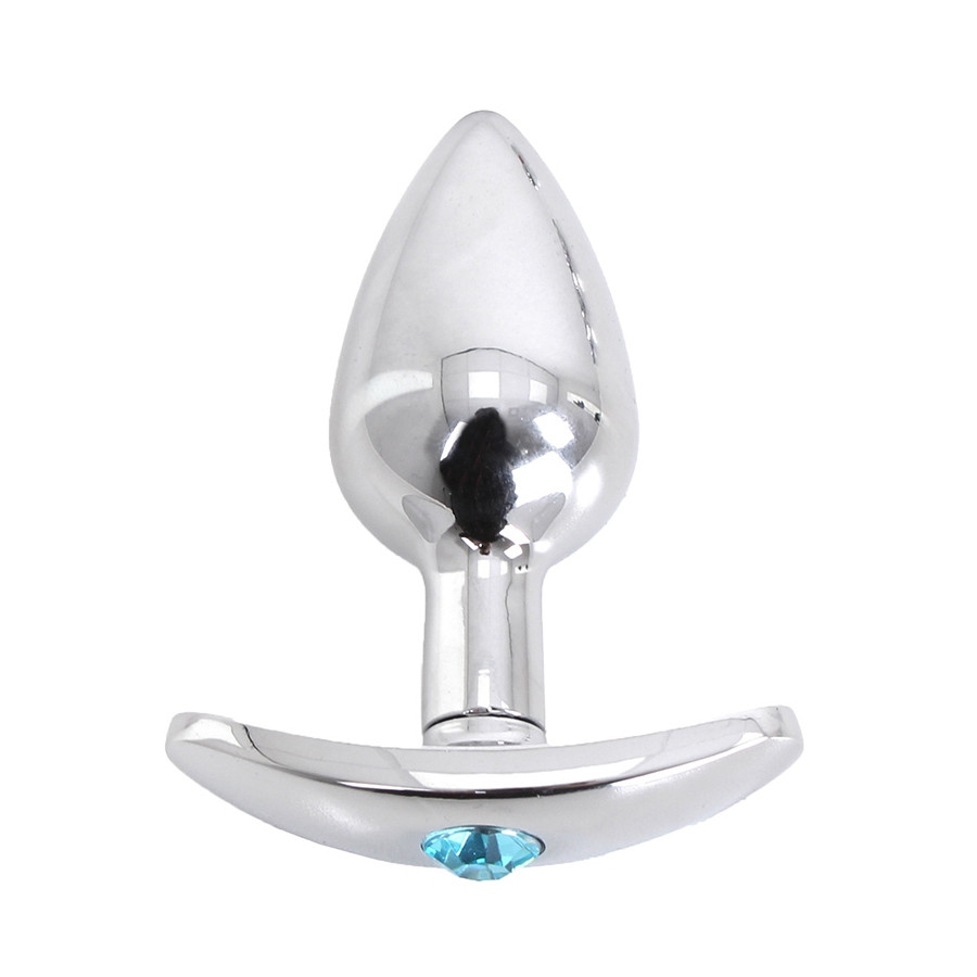 Plug Bijou anal avec Base arrondie Curve 6 x 2.8 cm - Bijou Bleu