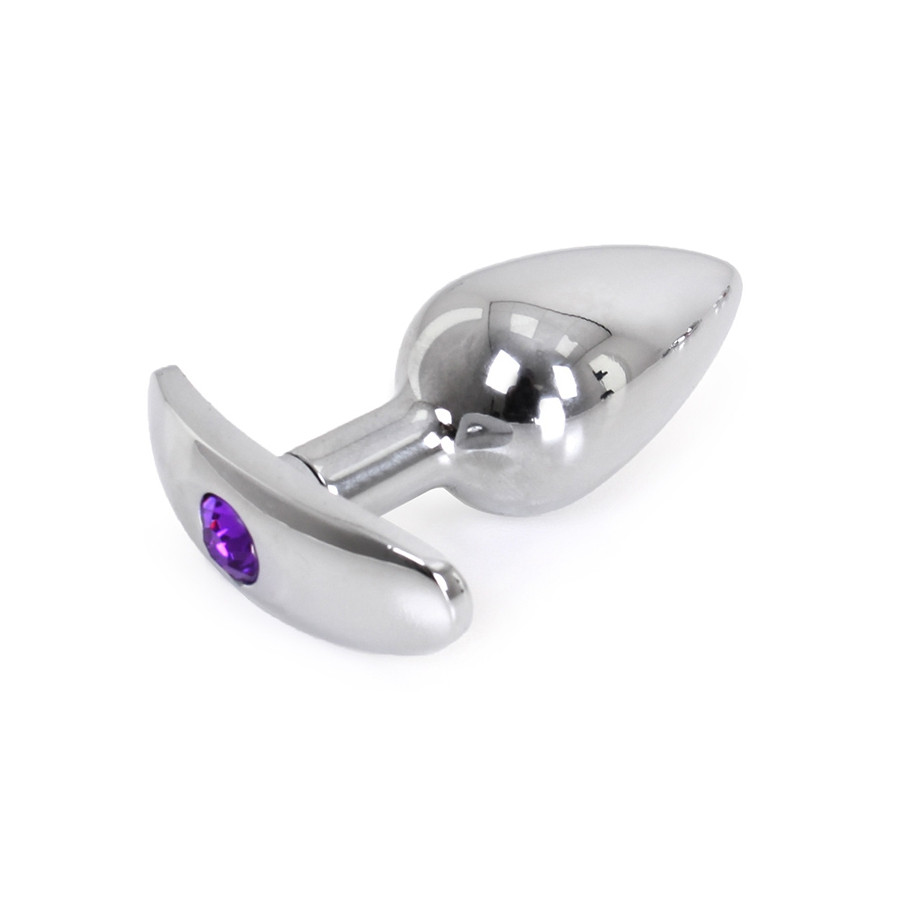 Plug Bijou anal avec base arrondie Curve 6 x 2.8 cm - Bijou Violet