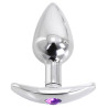 Plug Bijou anal avec base arrondie Curve 6 x 2.8 cm - Bijou Violet