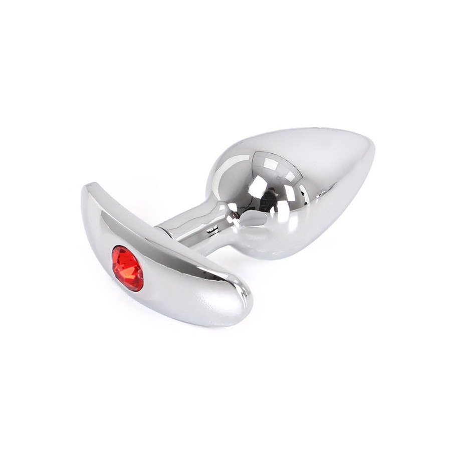 Plug Bijou Anal avec Base arrondie Curve 6 x 2.8 cm - Bijou rouge