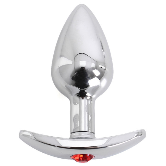 Plug Bijou Anal avec Base arrondie Curve 6 x 2.8 cm - Bijou rouge