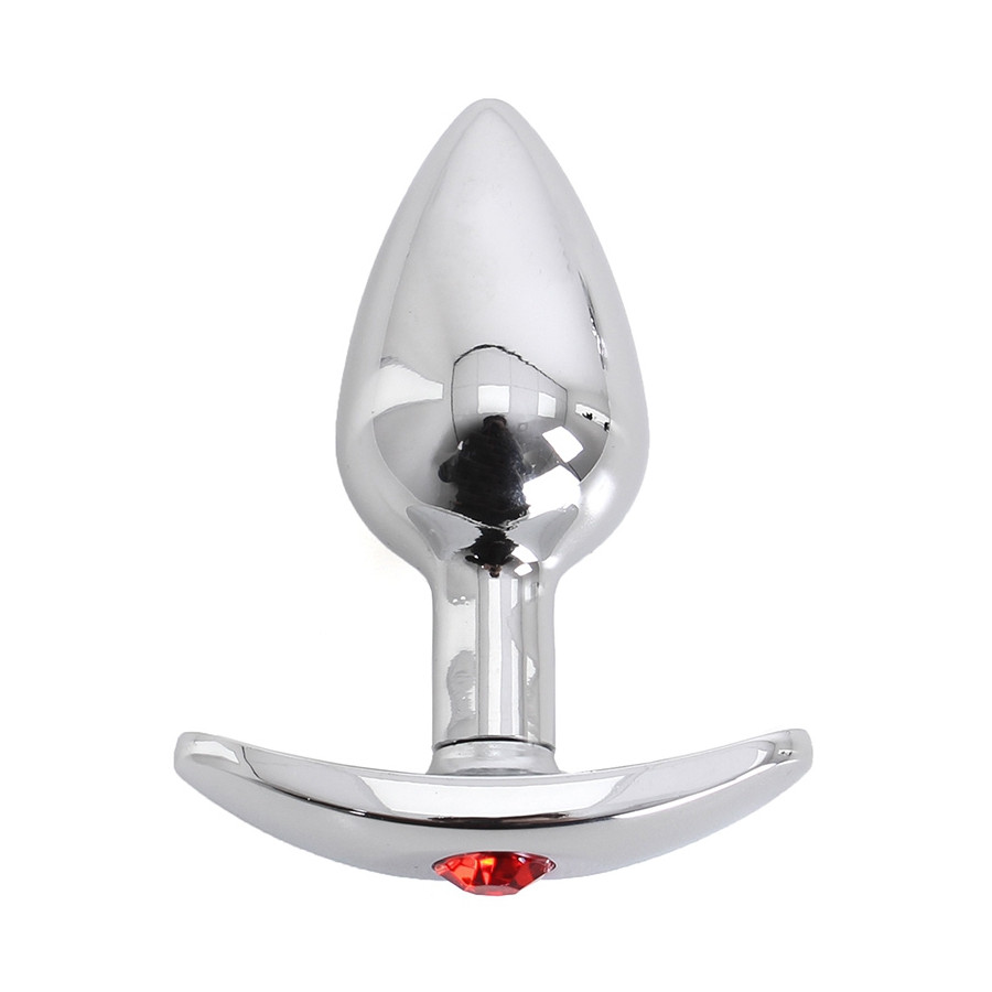 Plug Bijou Anal avec Base arrondie Curve 6 x 2.8 cm - Bijou rouge