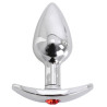 Plug Bijou Anal avec Base arrondie Curve 6 x 2.8 cm - Bijou rouge