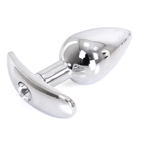 Plug Bijou anal avec base arrondie Curve 6 x 2.8 cm - Bijou transparent