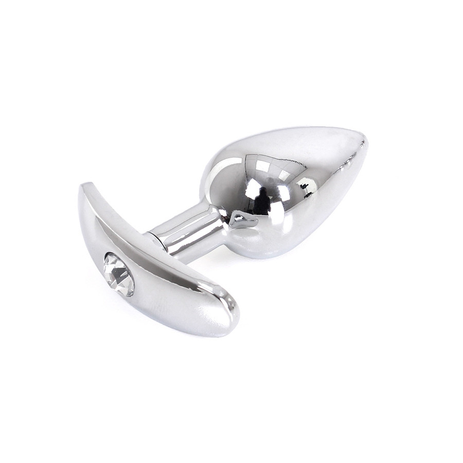 Plug Bijou anal avec base arrondie Curve 6 x 2.8 cm - Bijou transparent