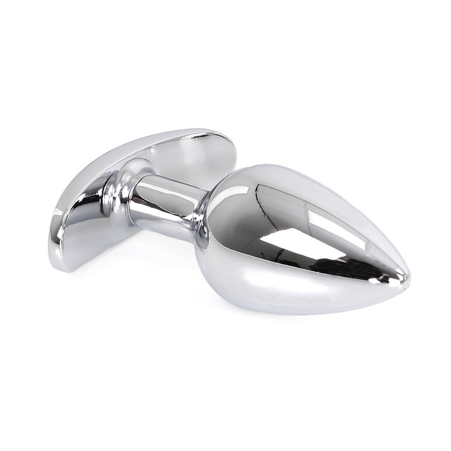 Plug Bijou anal avec base arrondie Curve 6 x 2.8 cm - Bijou transparent