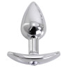 Plug Bijou anal avec base arrondie Curve 6 x 2.8 cm - Bijou transparent