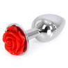 Plug Bijou anal Alu avec Rose 6 x 2.8 cm
