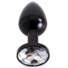 Plug Bijou Anal Alu Gem light 6 x 2.8 cm Noir