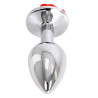 Plug Bijou anal Alu avec Rose 6 x 2.8 cm