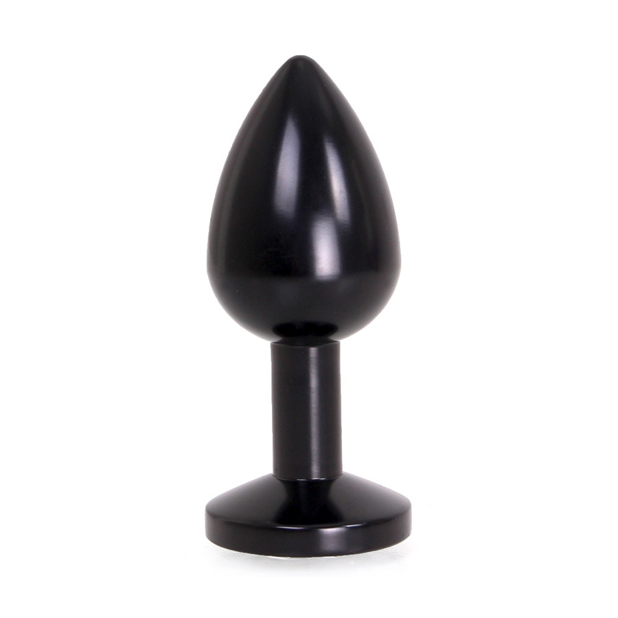 Plug Bijou Anal Alu Gem light 6 x 2.8 cm Noir