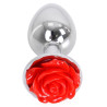 Plug Bijou anal Alu avec Rose 6 x 2.8 cm