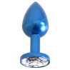 Plug bijou en Alu Gem Light 6 x 2.8 cm Bleu