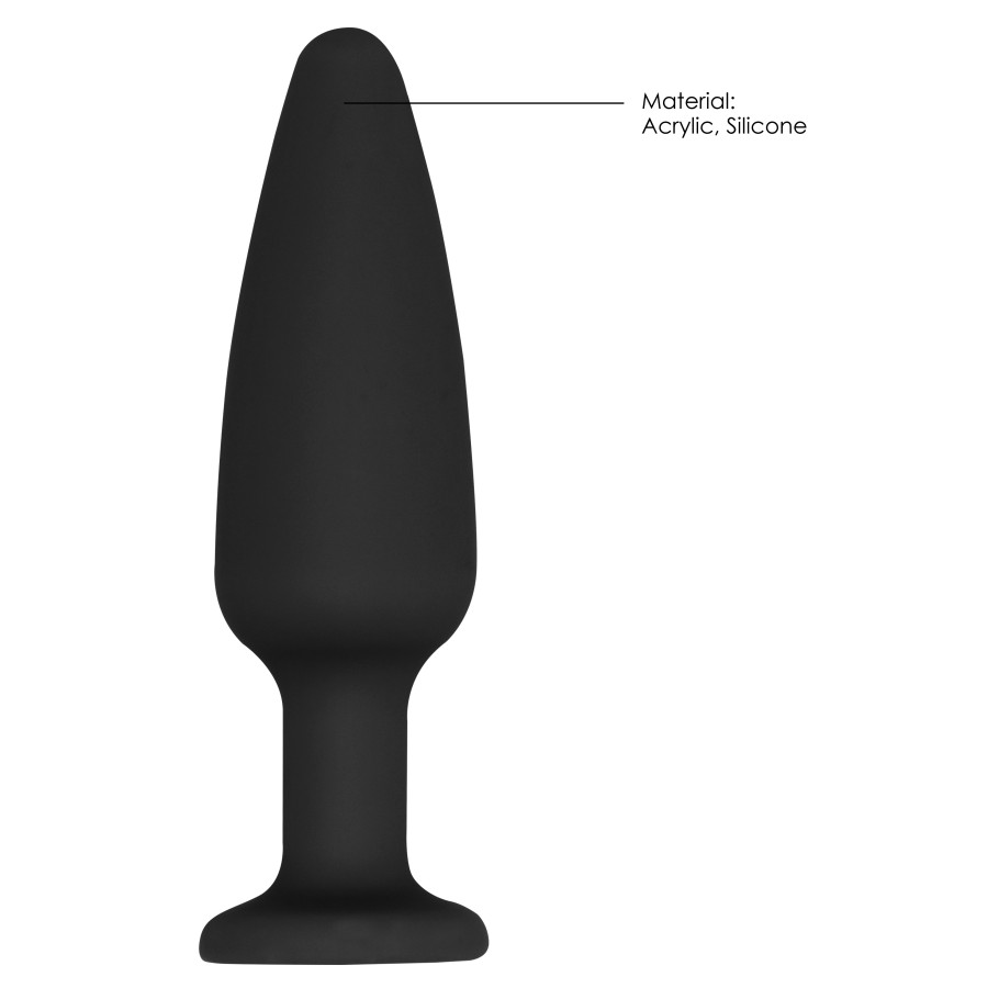 Plug Bijou Silicone Cone Diamond 9 x 3 cm