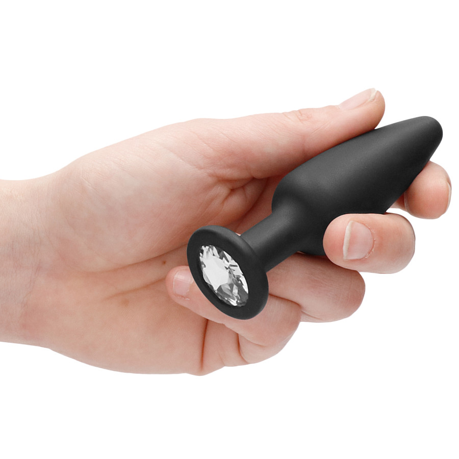 Plug Bijou Silicone Cone Diamond 9 x 3 cm