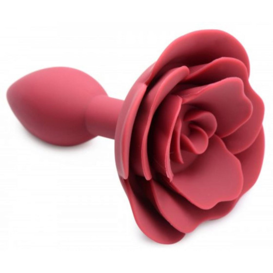 Plug Bijou Silicone Booty Blum avec Rose 7.5 x 3cm