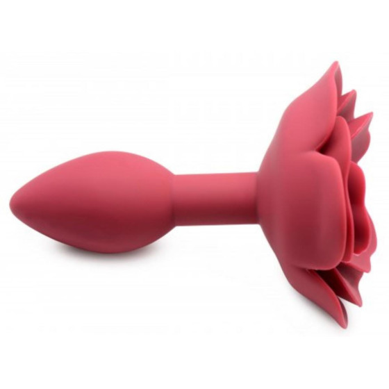 Plug Bijou Silicone Booty Blum avec Rose 7.5 x 3cm