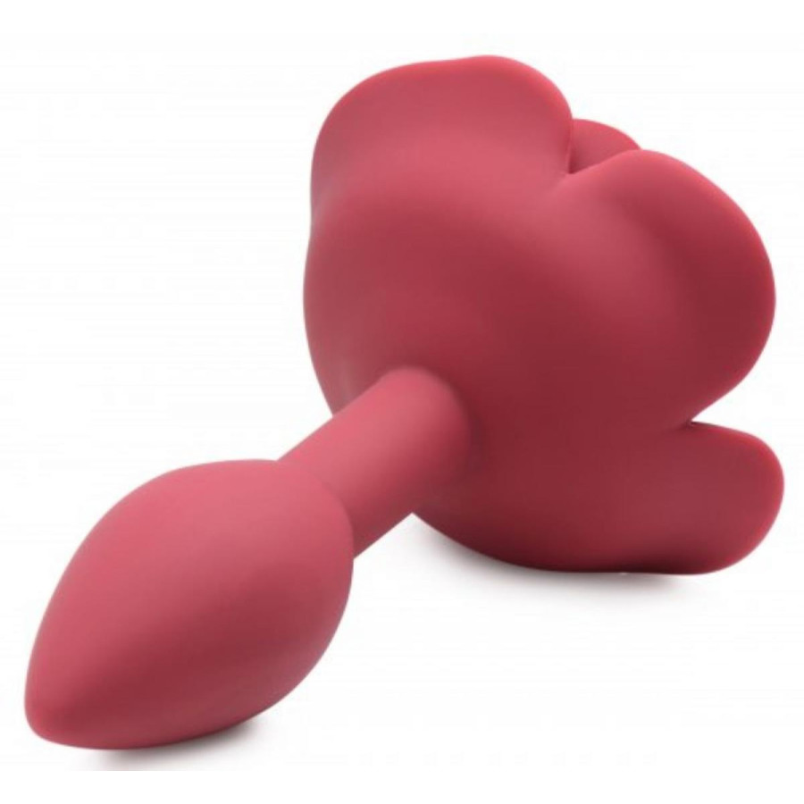 Plug Bijou Silicone Booty Blum avec Rose 7.5 x 3cm
