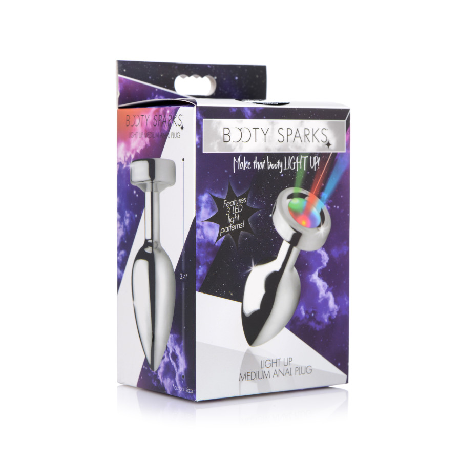 Plug bijou lumineux 8 x 3.4 cm