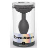 Plug anal bijou Open Roses L 9 x 3.8cm Noir