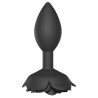 Plug anal bijou Open Roses L 9 x 3.8cm Noir