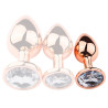 Plug Bijou anal PinkyGold S 6.5 x 2.7cm Bijou transparent