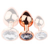 Plug Bijou anal PinkyGold M 7.5 x 3.3cm Bijou Transparent