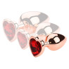 Plug Bijou Anal Gold Heart S 6 x 2.7 cm Rouge