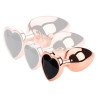 Plug Bijou Anal Gold Heart S 6 x 2.7cm Noir
