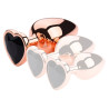 Plug Bijou Anal Gold Heart L 8 x 4.1cm Noir