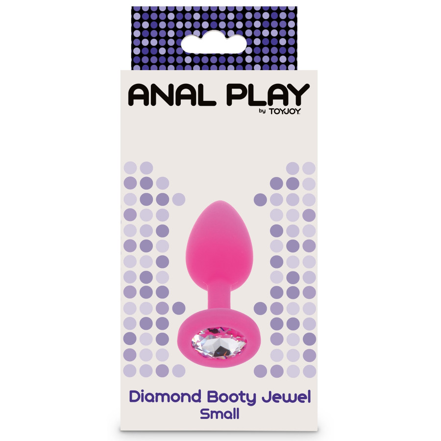 Plug bijou Diamond Booty S 6 x 2.8cm Rose