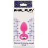 Plug bijou Diamond Booty S 6 x 2.8cm Rose